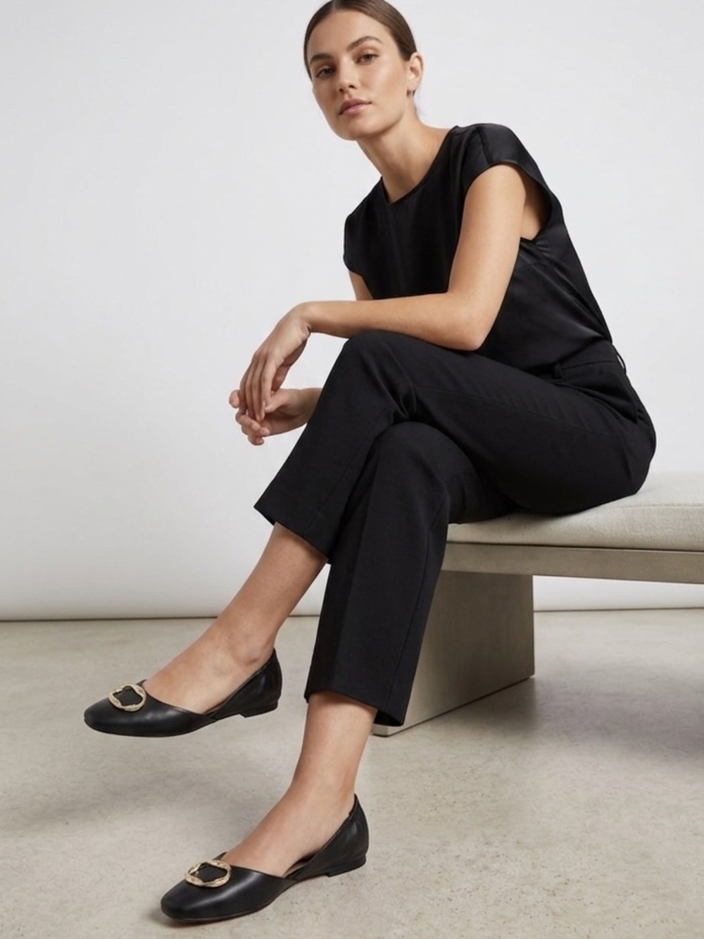 Rachel Zoe Women's Elleanor Black Ballet Flats. Size 8